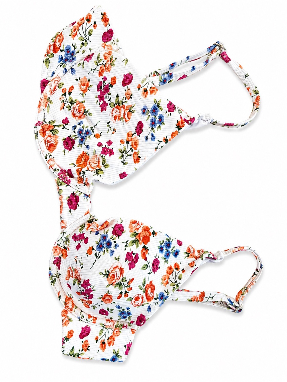 Bikini two-piece swimsuit floral multicolor size S - Picture 4 of 5